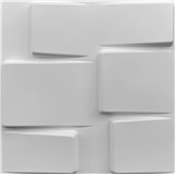 Obkladové panely 3D PVC TETRIS biely rozmer 500 x 500 mm, hrúbka 1 mm,