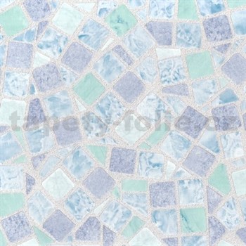 Samolepiace tapety - mozaika modrá 90 cm x 15 m