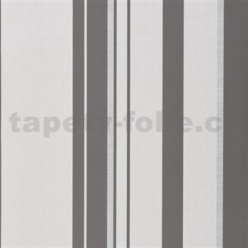 Papierové tapety na stenu pruhy sivo-biele