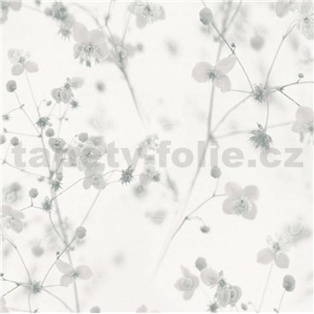 Vliesové tapety na stenu PintWalls lučné kvety sivé