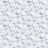 Samolepiace tapety biele kvety na sivom podklade - 45 cm x 15 m