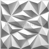 Obkladové panely 3D PVC DIAMANT malý biely rozmer 500 x 500 mm, hrúbka 1 mm,